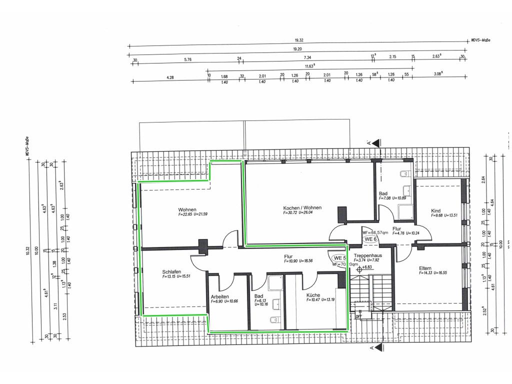 3 Zimmer Wohnung: Grundriss